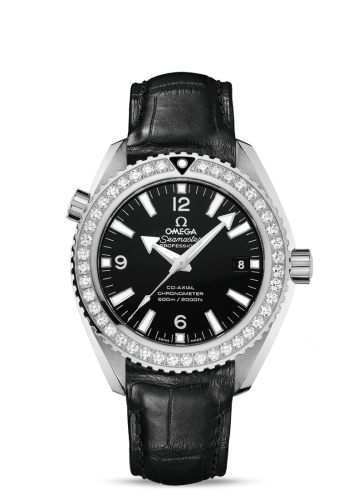 Omega Seamaster Planet Ocean 600M Co-Axial 42 Stainless Steel / Diamond / Black / Alligator